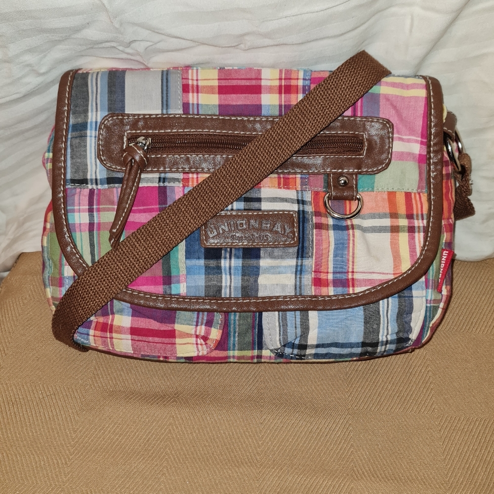 Union Bay Plaid Messenger Crossbody Bag